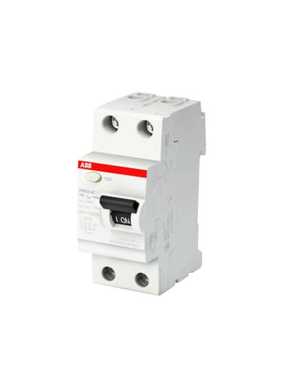 ABB 25 Amps 2 Pole 100mA RCCB FB202 AC-25/0.1