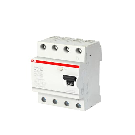 ABB 25 Amps 4 Pole 30mA RCCB FB204 AC-25/0.03